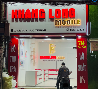Mặt dựng alu, chữ sáng đèn